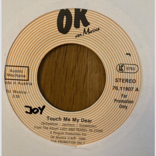 Joy (9) - Touch Me My Dear  (7", Single, Promo)