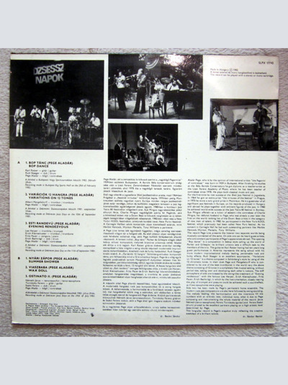 LP / KARL RATZER / AUSTRIA / RARITÄT / LIVE PEGE / RUDI STAEGER / KLEINSCHUSTER