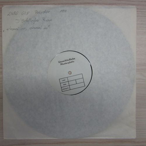 LP / D' Schliefer Buam- Einmal so , einmal so / Testpressung , Musterpressung /