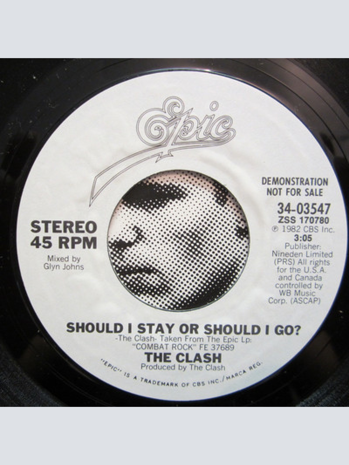 Single / The Clash – Should I Stay Or Should I Go? / Promo /