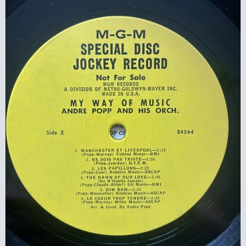 André Popp - Why Say Goodbye (LP, Album, Promo)