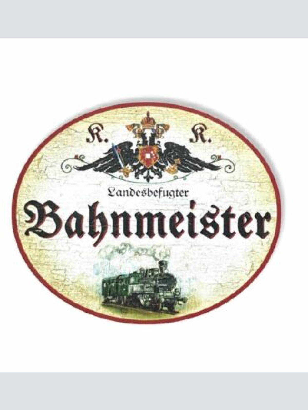 KuK Nostalgie Holzschild Bahnmeister Eisenbahn