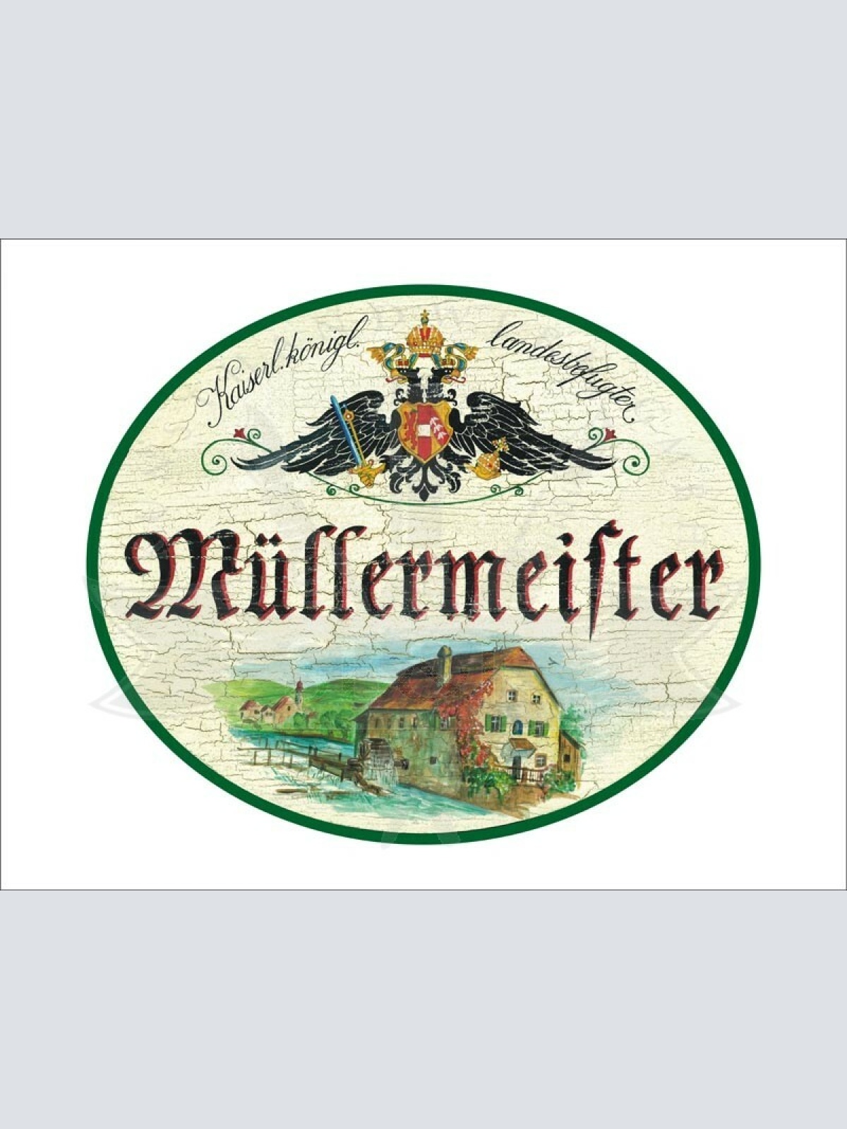 KuK Nostalgie Holzschild - Landesbefugter Müllermeister - Mühle TH