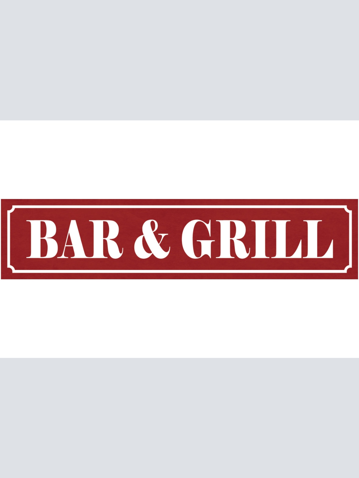 Schild Bar & Grill BBQ Grillen Grill Griller Alkohol Bier 46 x 10 Blech od. Holz