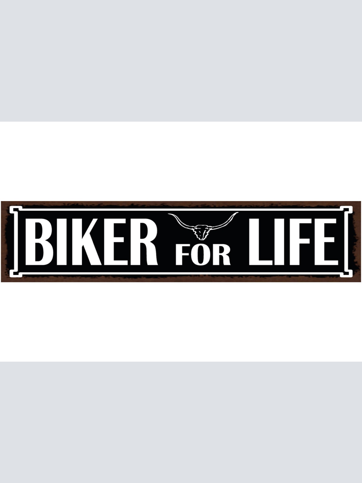 Schild Biker For Life Motorrad Fahrer Bike Moped Fan Hobby 46 x 10 Blech od.Holz