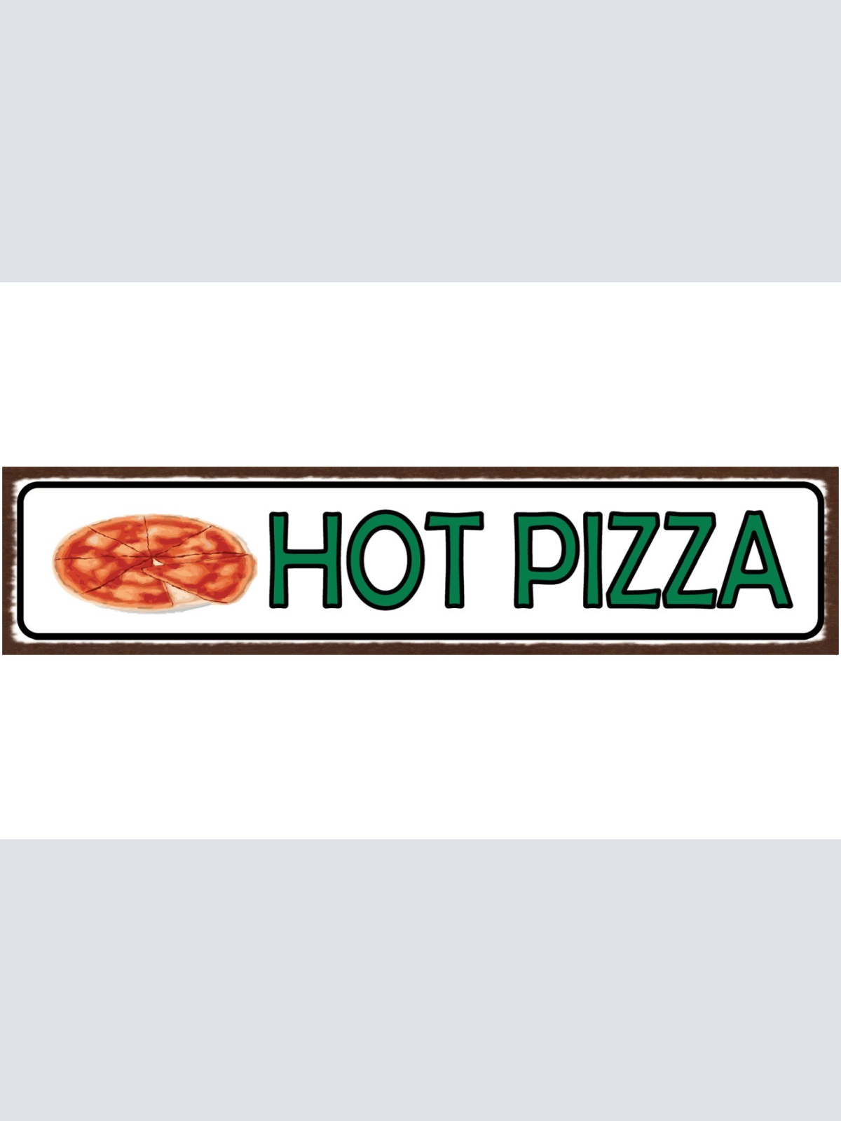 Schild Hot Pizza Fast Food Restaurant Italien Snack 46 x 10 Blech od. Holz