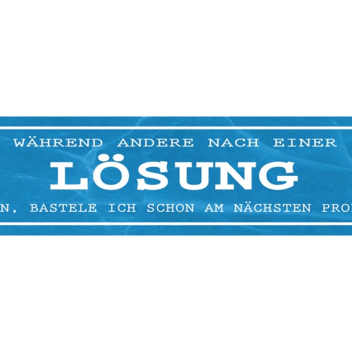 Schild Lösung Suchen Problem Basteln Anders Problematisch 46 x 10 Blech od.Holz