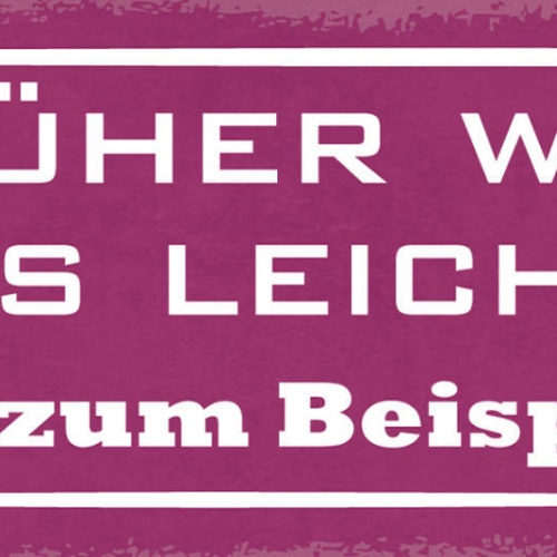 Schild Früher War Alles Leichter Ich Zum Beispiel Gewicht 27x10 Blech od.Holz