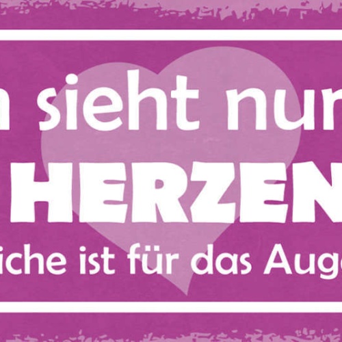 Schild Man Sieht Nur Mit Den Herzen Gut Das Wesentliche Für Das Auge Unsichtbar