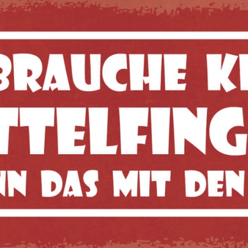 Schild Ich Brauche Keinen Mittelfinger Ich Kann Das Mit Den Augen Blick 27x10