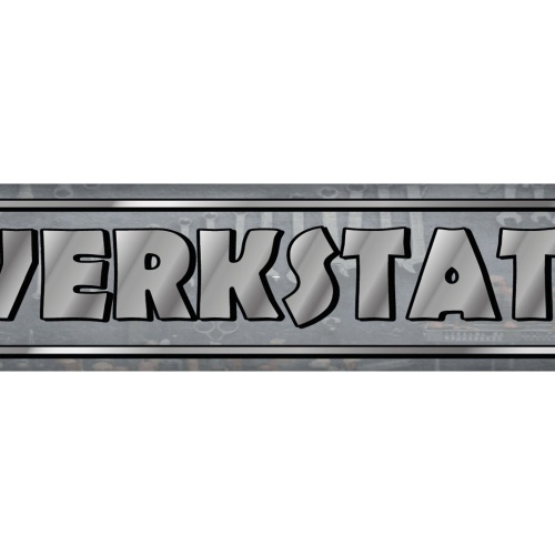Schild Werkstatt Werkzeug Mechaniker Techniker Bastler 46 x 10 Blech od. Holz