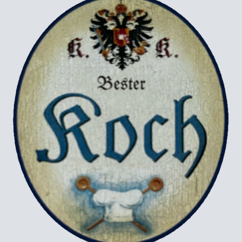 KuK Nostalgie Holzschild Bester Koch Kochen Küche Restaurant Essen Schild