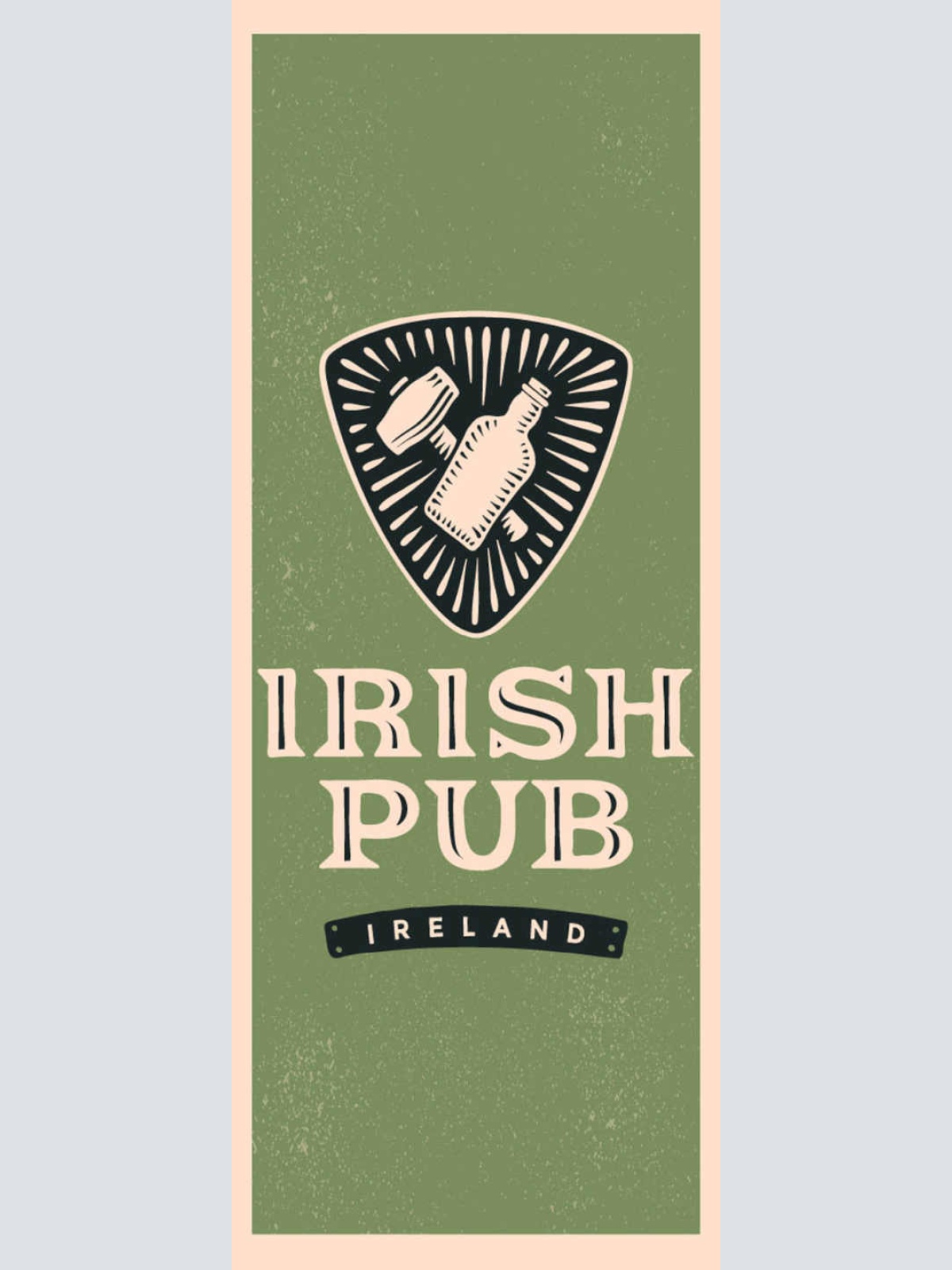 Schild Irish Pub Ireland Irland Alkohol Bier Flasche 27x10 Blech od.Holz