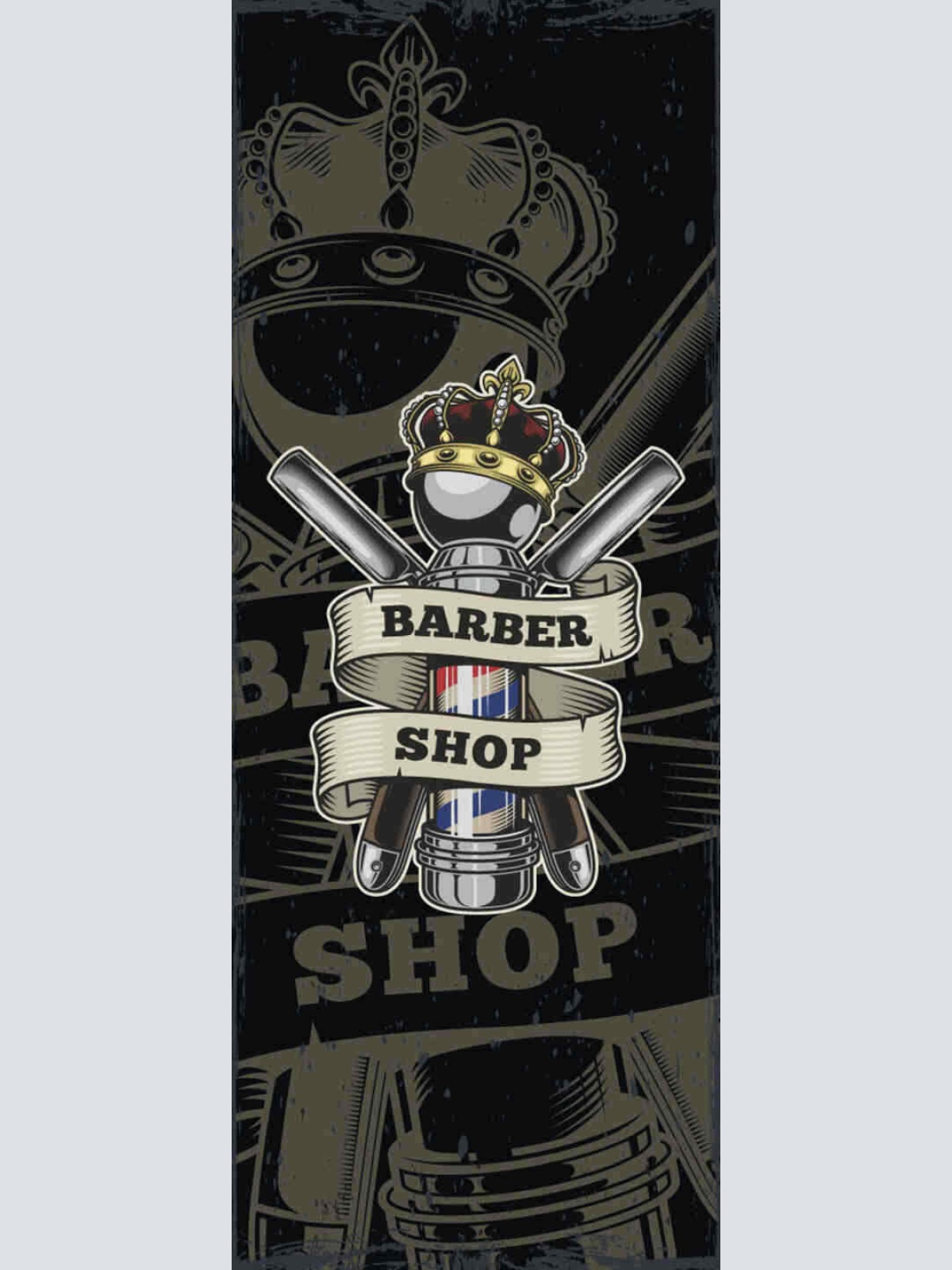 Schild Barber Shop Friseur Geschäft Frisör Haare Styling 27x10 Blech od.Holz