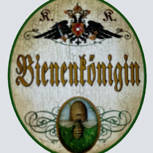 KuK Nostalgie Holzschild Bienenkönigin Imker Bienen Züchter Honig Schild