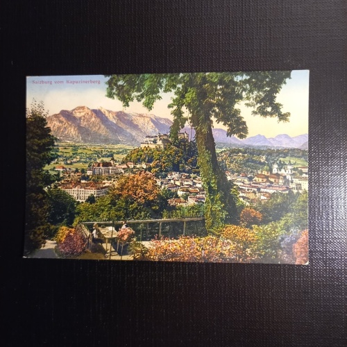 Salzburg, Festung u.Untersberg vom Kapuzinerberg 430070 gr