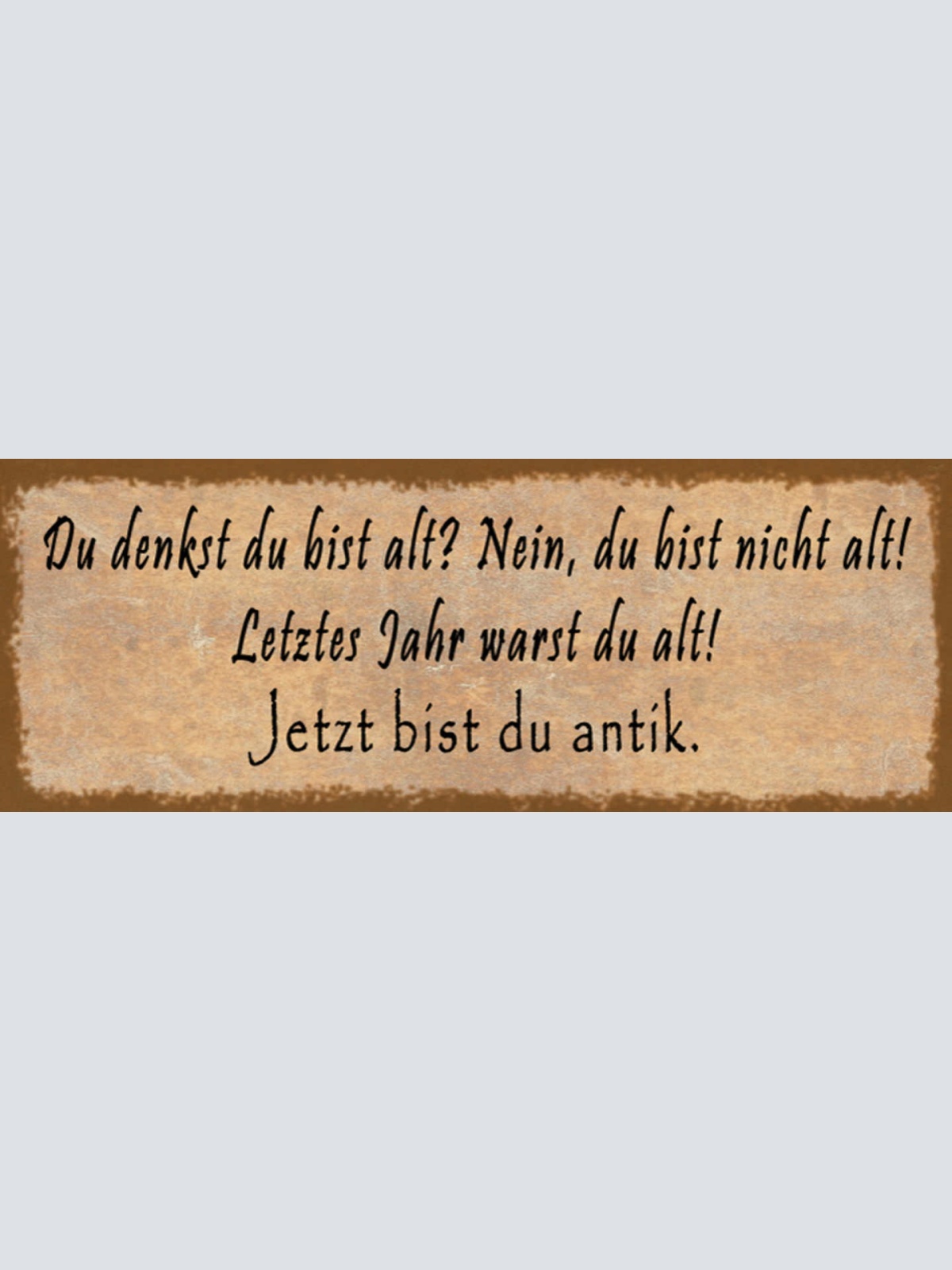 Schild Du Denkst Du Bist Alt Nein Letztes Jahr Warst Du Alt Jetzt Antik 27x10