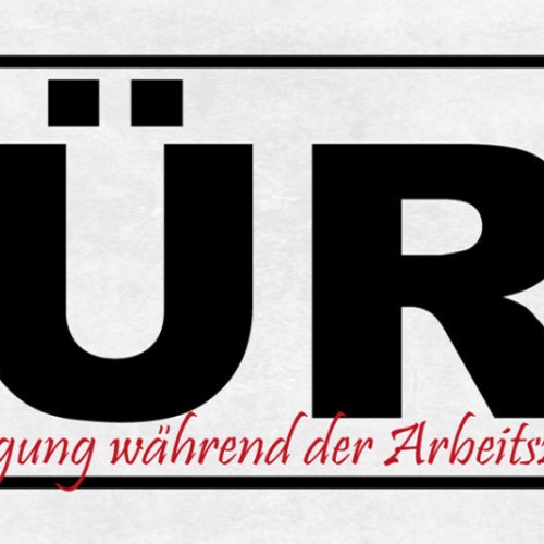 Schild Büro Jegliche Belästigung Während Der Arbeitszeit Ist Erwünscht 27x10