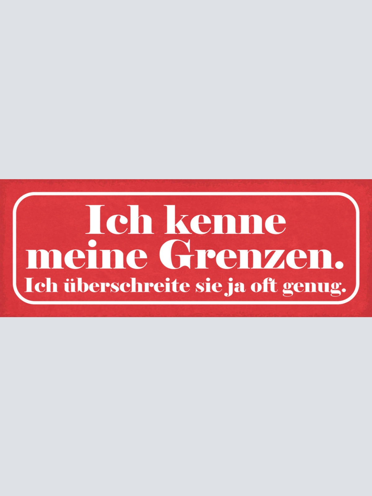 Schild Ich Kenne Meine Grenzen Ich Überschreite Sie Ja Oft Genug 27x10