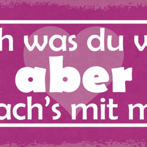 Schild Mach Was Du Willst Aber Mach's Mit Mir Liebe Freunde 27x10 Blech od.Holz
