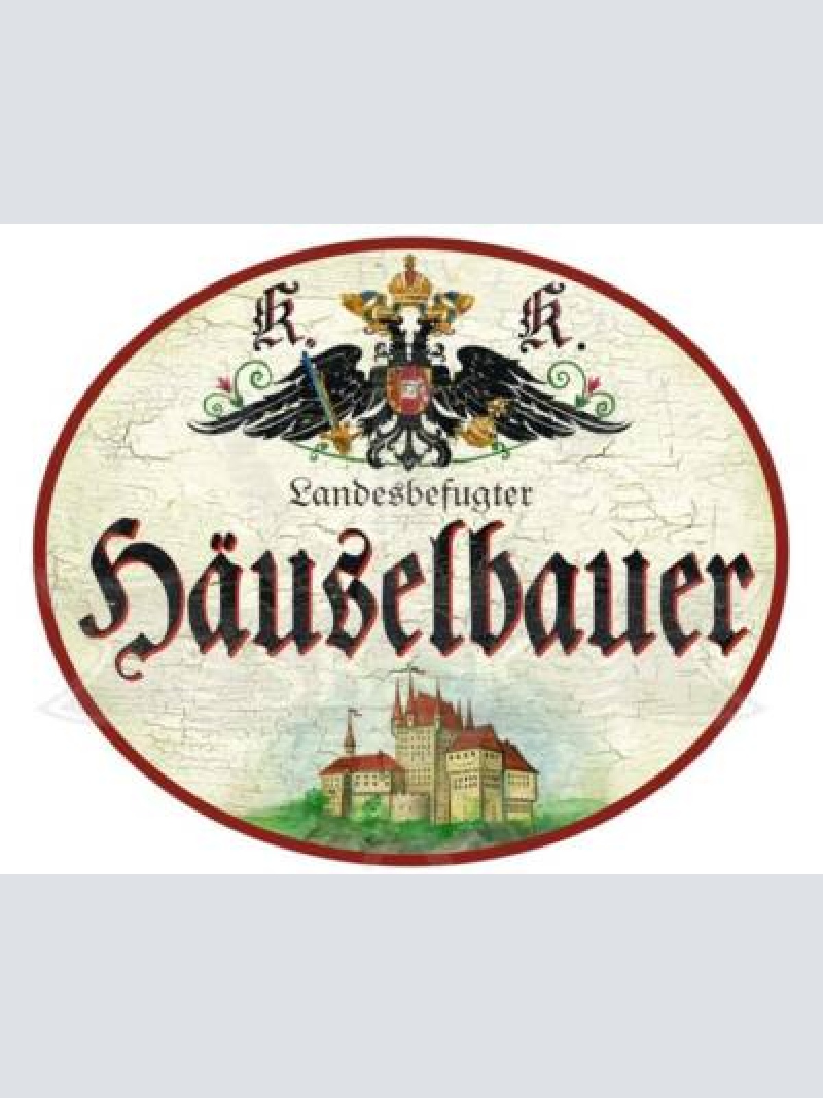 Kuk nostalgie holzschild landesbefugter häuselbauer