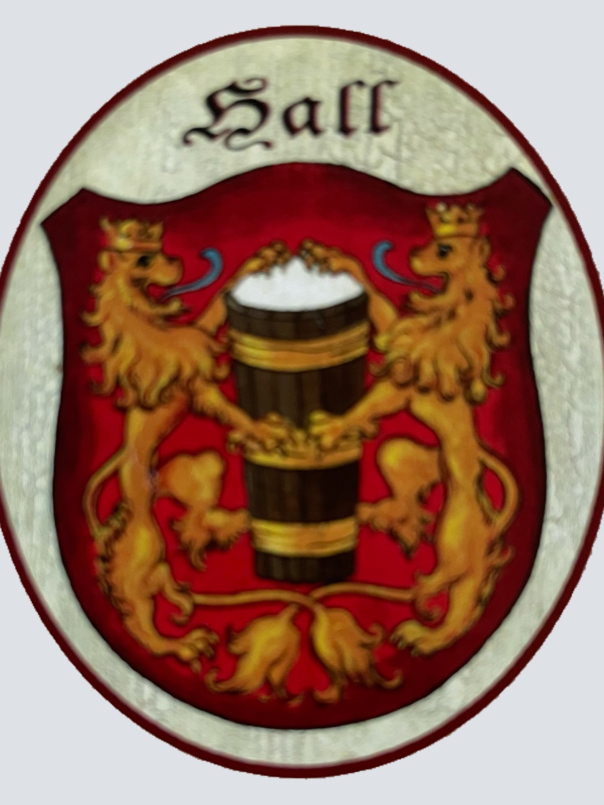 Nostalgie Holzschild Hall Tirol Wappen Österreich Schild