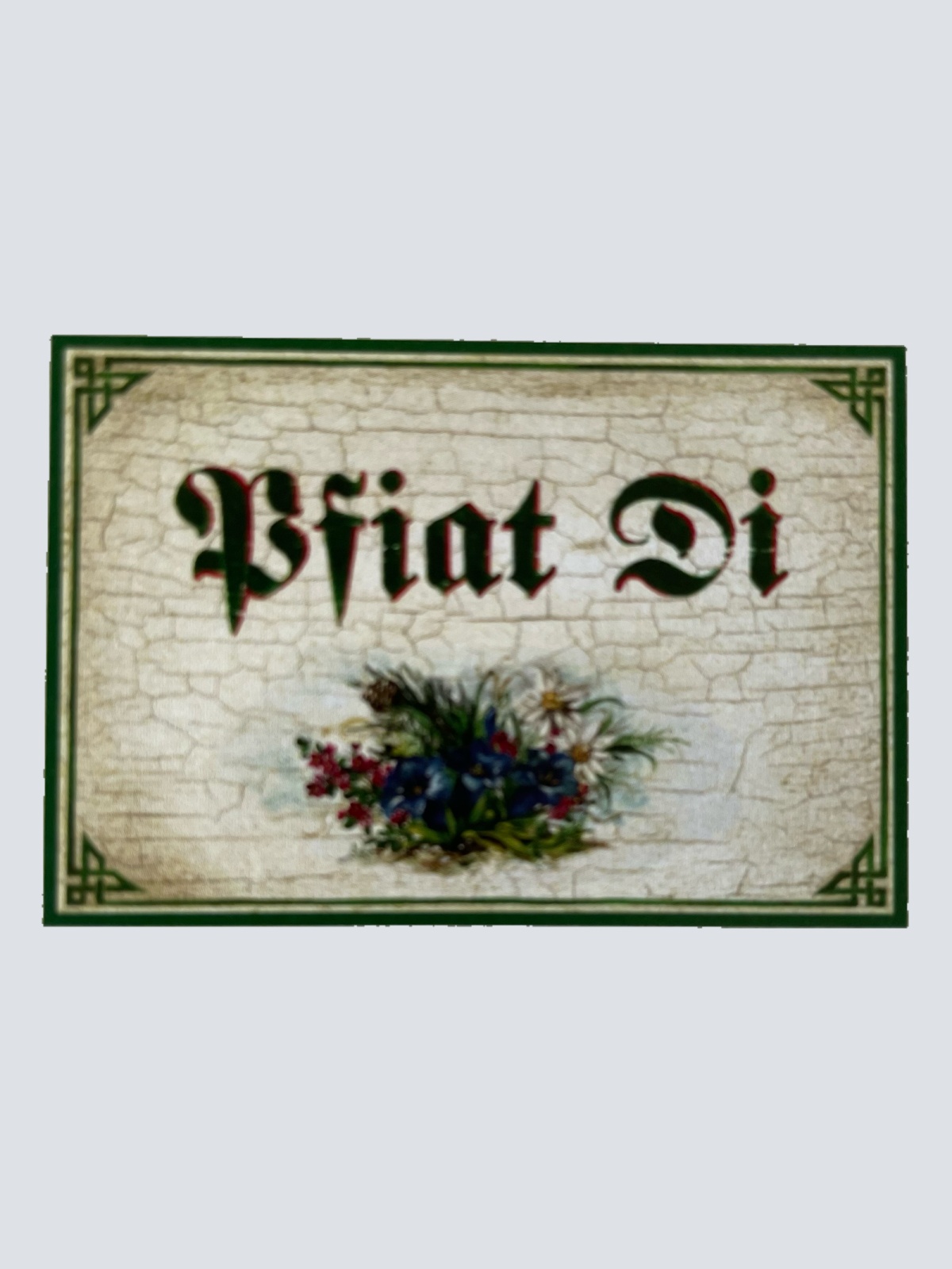 Nostalgie Holzschild Pfiat Di Auf Wiedersehen Tschüss Verabschiedung Schild