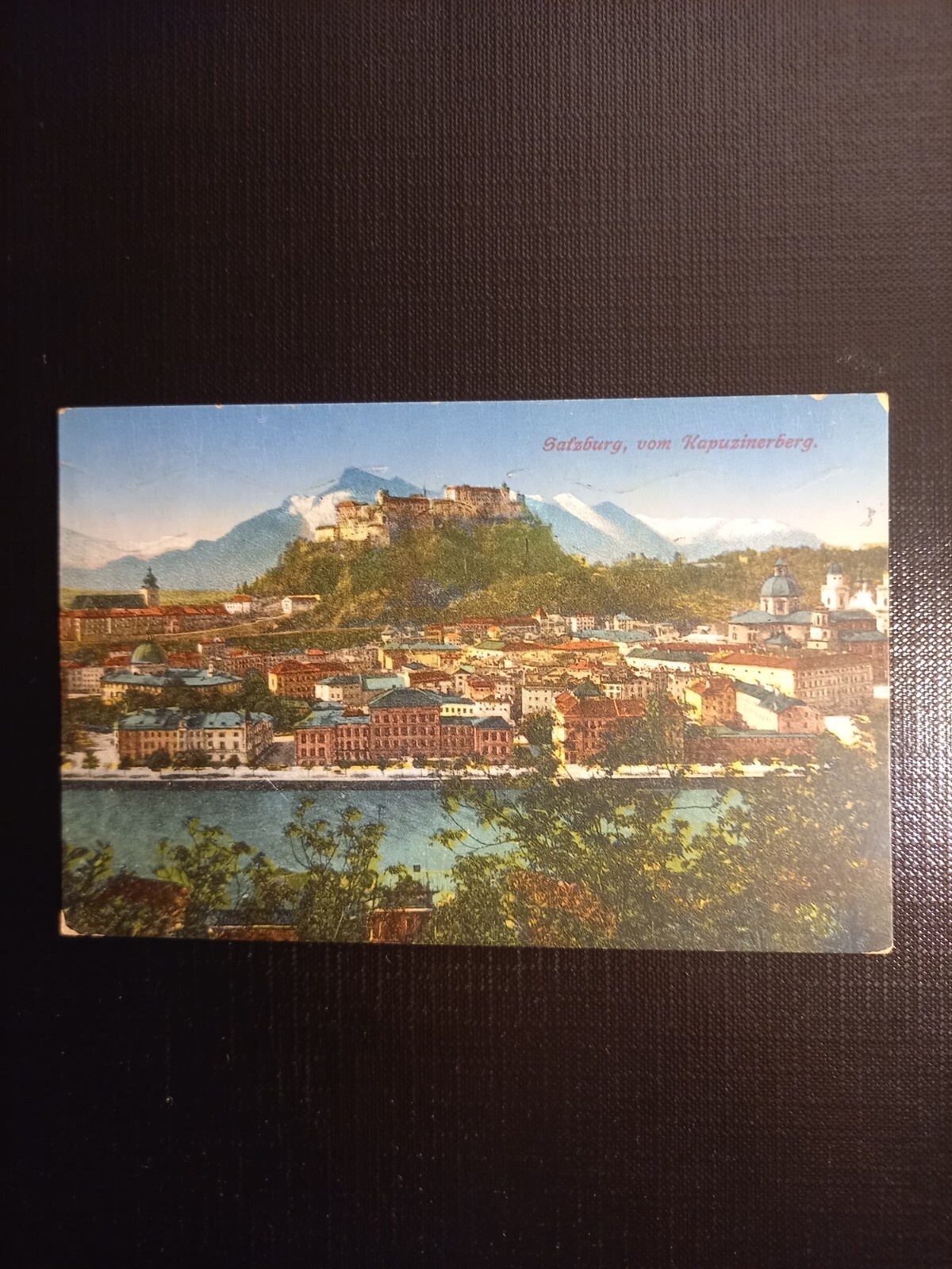 Salzburg, Festung und Untersberg vom Kapuzinerberg 430080 gr