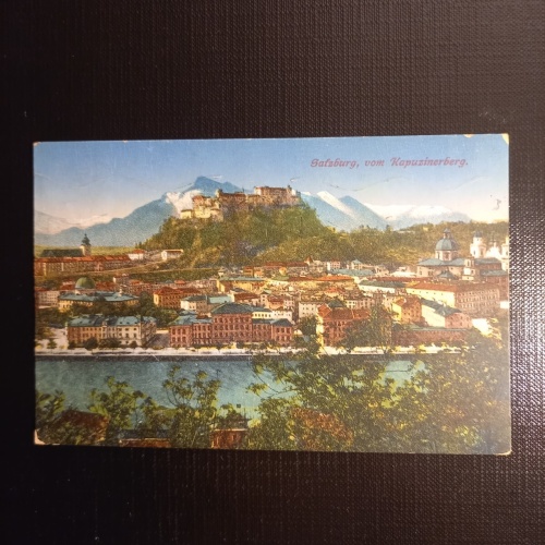 Salzburg, Festung und Untersberg vom Kapuzinerberg 430080 gr