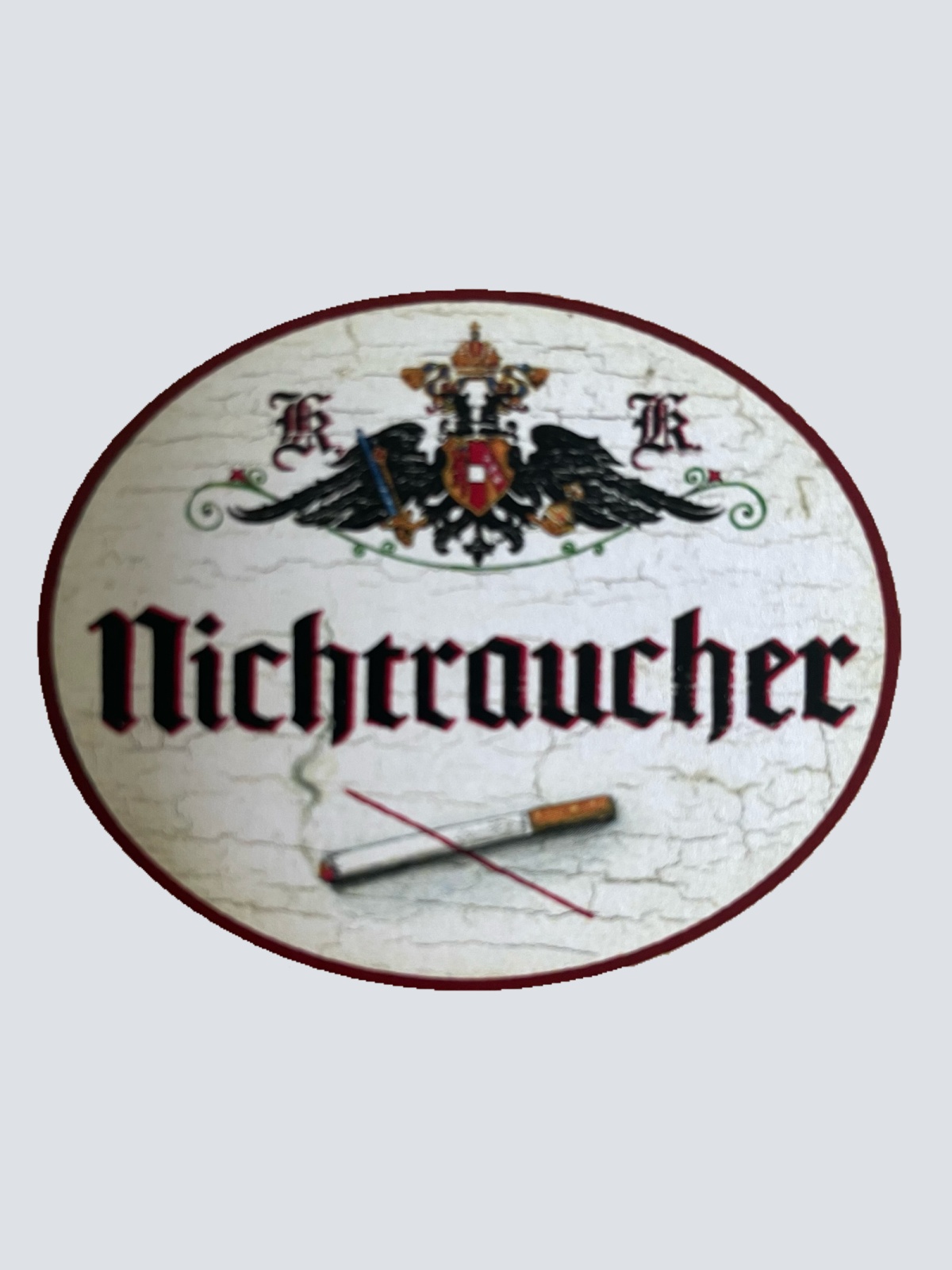 KuK Nostalgie Holzschild Nichtraucher Rauchen Verboten Zigarette Schild