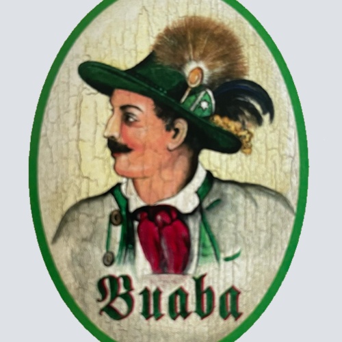 Nostalgie Holzschild Allgäu Buaba WC Toilette Klo Buben Herren Schild