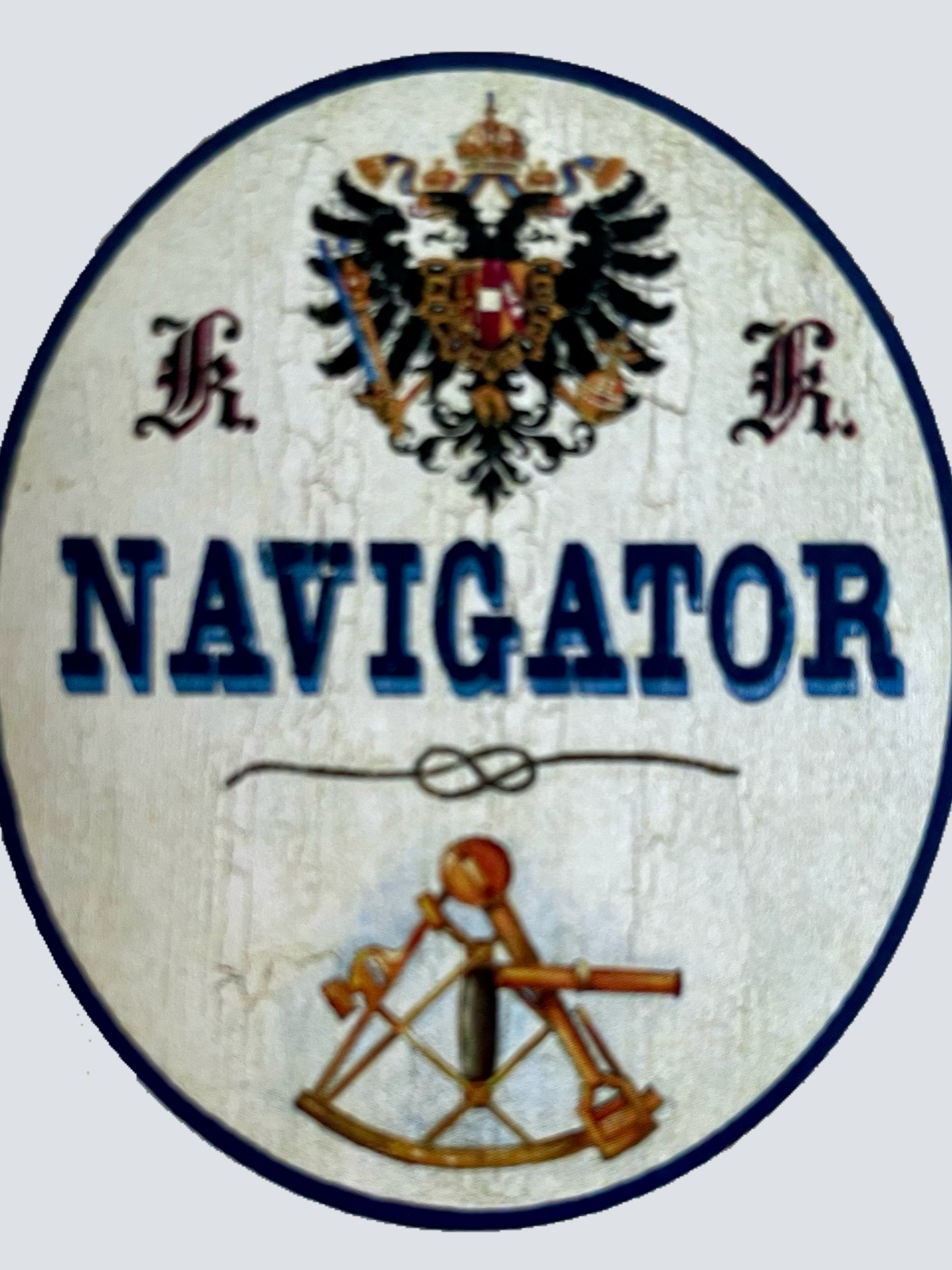 KuK Nostalgie Holzschild Navigator Karte Navigation Kompass Schild