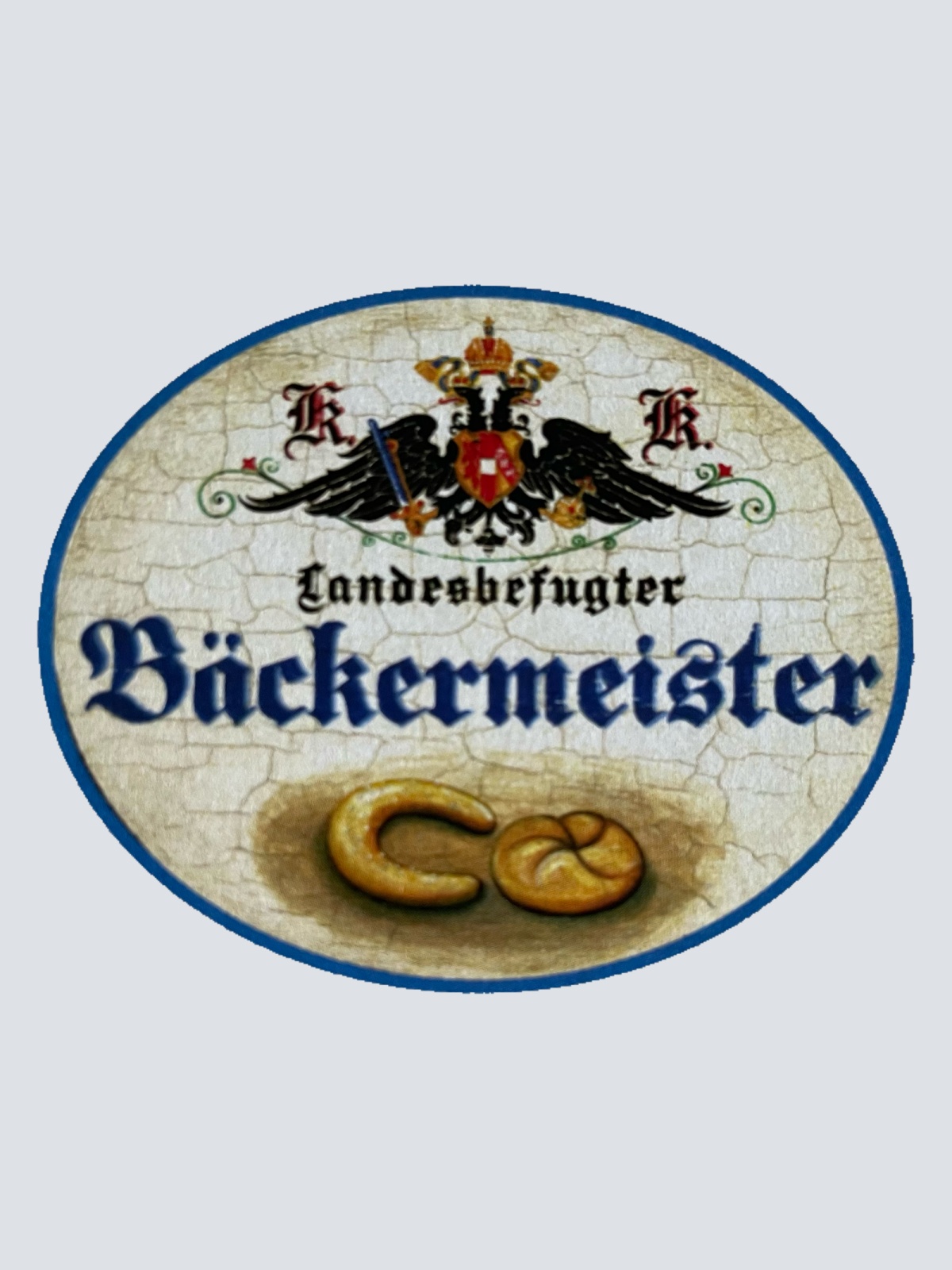 KuK Nostalgie Holzschild Landesbefugter Bäckermeister Backen Bäcker Schild