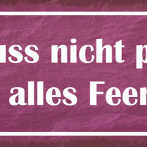 Schild Ich Muss Nicht Putzen Das Ist Alles Feenstaub 27x10 Blech od.Holz