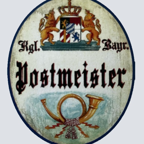 Nostalgie Holzschild Bayern Königlich Bayerischer Postmeister Brief Post Schild