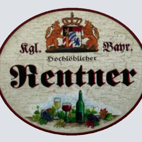 Nostalgie Holzschild Bayern Königlich Bayerischer Hochlöblicher Rentner Schild
