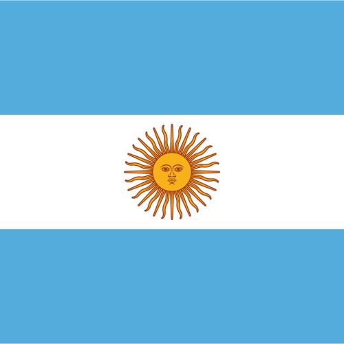 Schild Flagge Argentinien Argentinia Fahne 12x18 / 20x30 / 30x40 Blech od. Holz