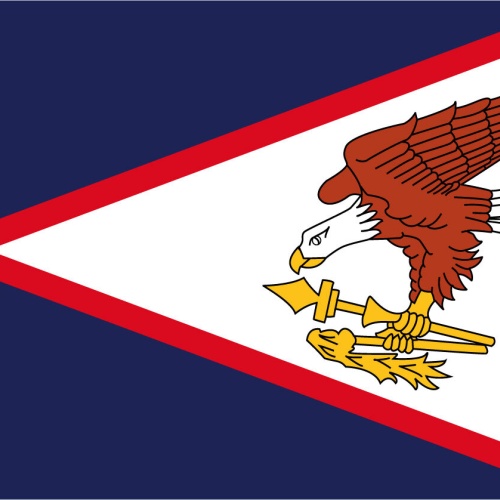 Schild Flagge Amerikanisch Samoa USA Fahne 12x18 / 20x30 / 30x40 Blech od. Holz