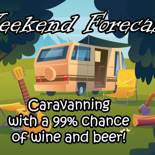 Schild Forecast Wochenende Campen Bier Wein 12x18 / 20x30 / 30x40 Blech od. Holz