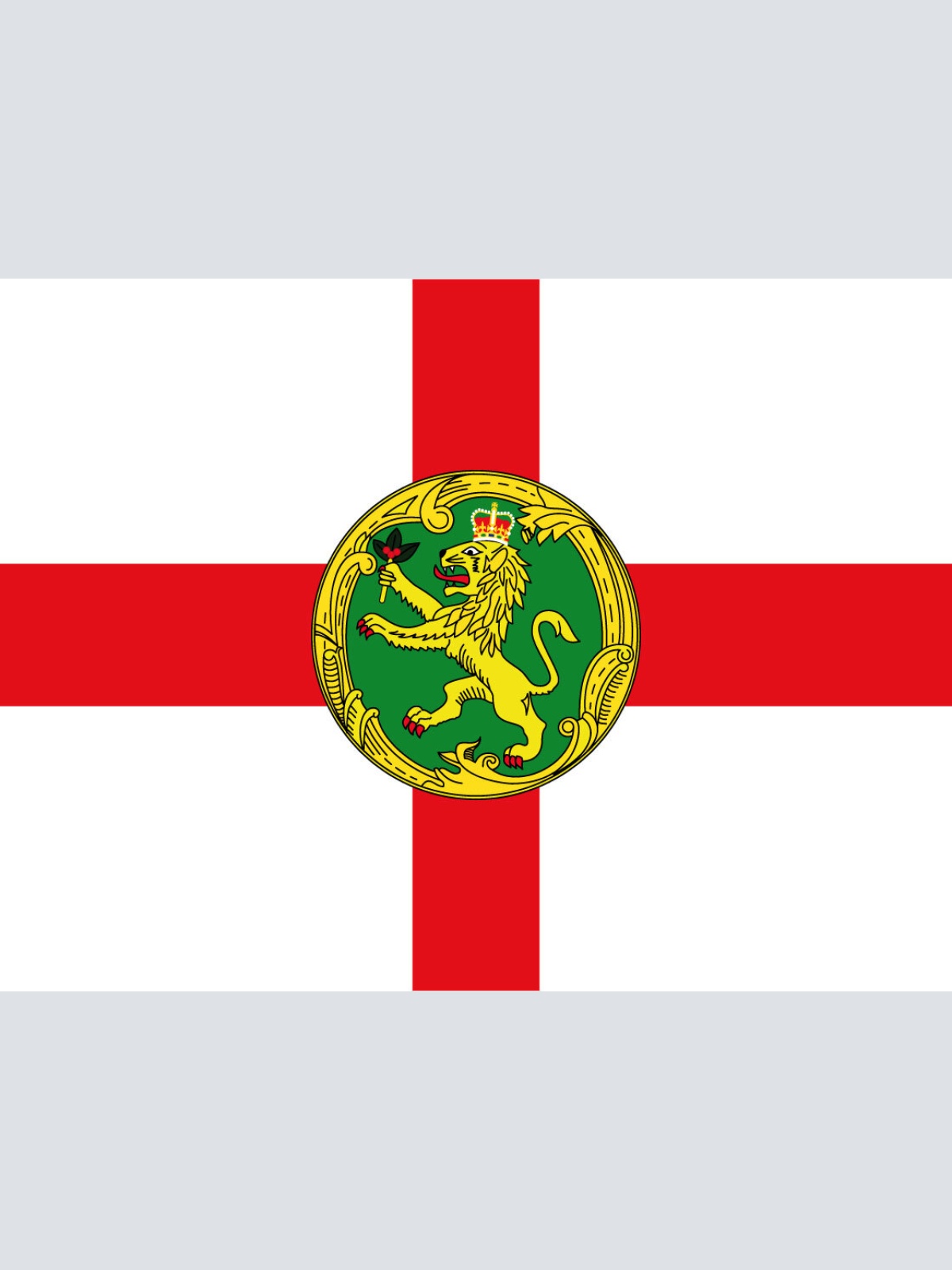 Schild Flagge Alderney Grossbritannien Fahne 12x18 / 20x30 / 30x40 Blech od.Holz