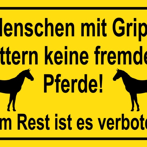 Schild Pferde nicht füttern Grips Verboten 12x18 / 20x30 / 30x40 Blech od. Holz