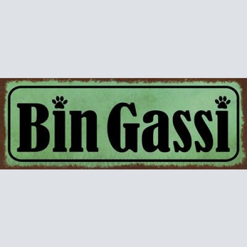 Schild bin gassi gehen hund hunde klo wc toilette haus tier 27x10 blech od.holz