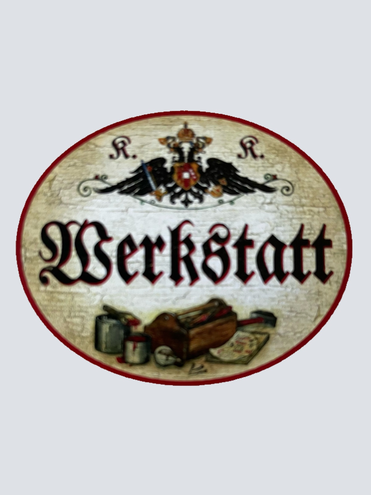 Kuk Nostalgie Holzschild Werkstatt Werkstätte Werkzeug Mechaniker Bastler Schild