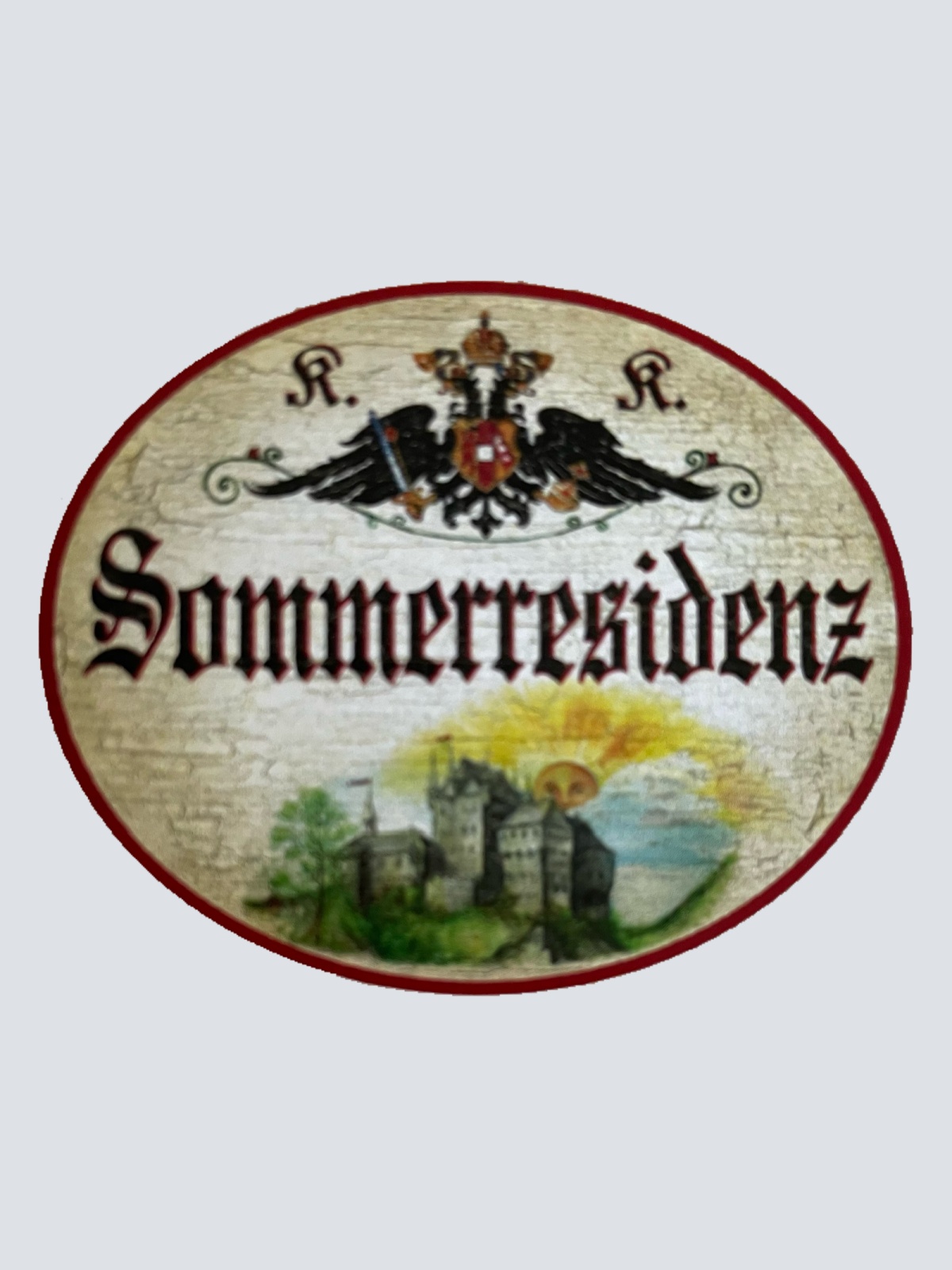 Kuk Nostalgie Holzschild Sommerresidenz Haus Villa Ferienhaus Urlaub Schild