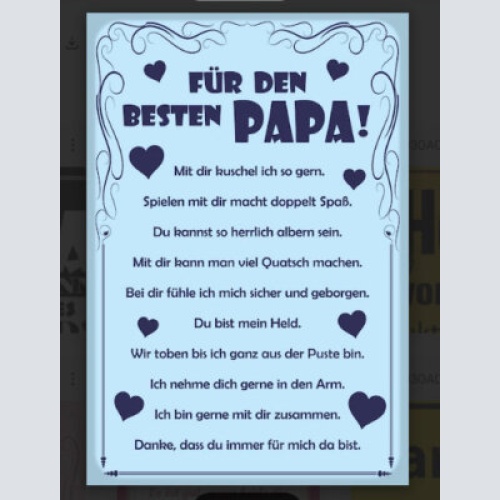 Nostalgie schild familie für den besten papa 12x18/ 20x30 /30 x 40 blech od.holz