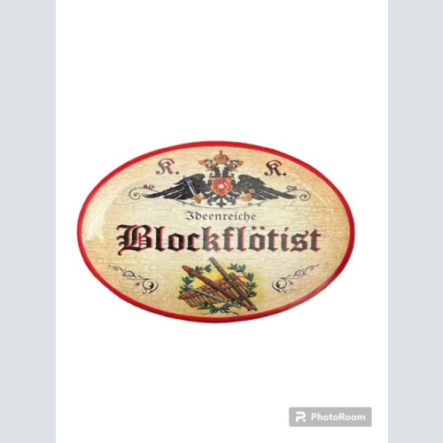 K&K Nostalgie Flaschenöffner Blockflöte Magnet Ideenreicher Blockflötist 7x4,5cm