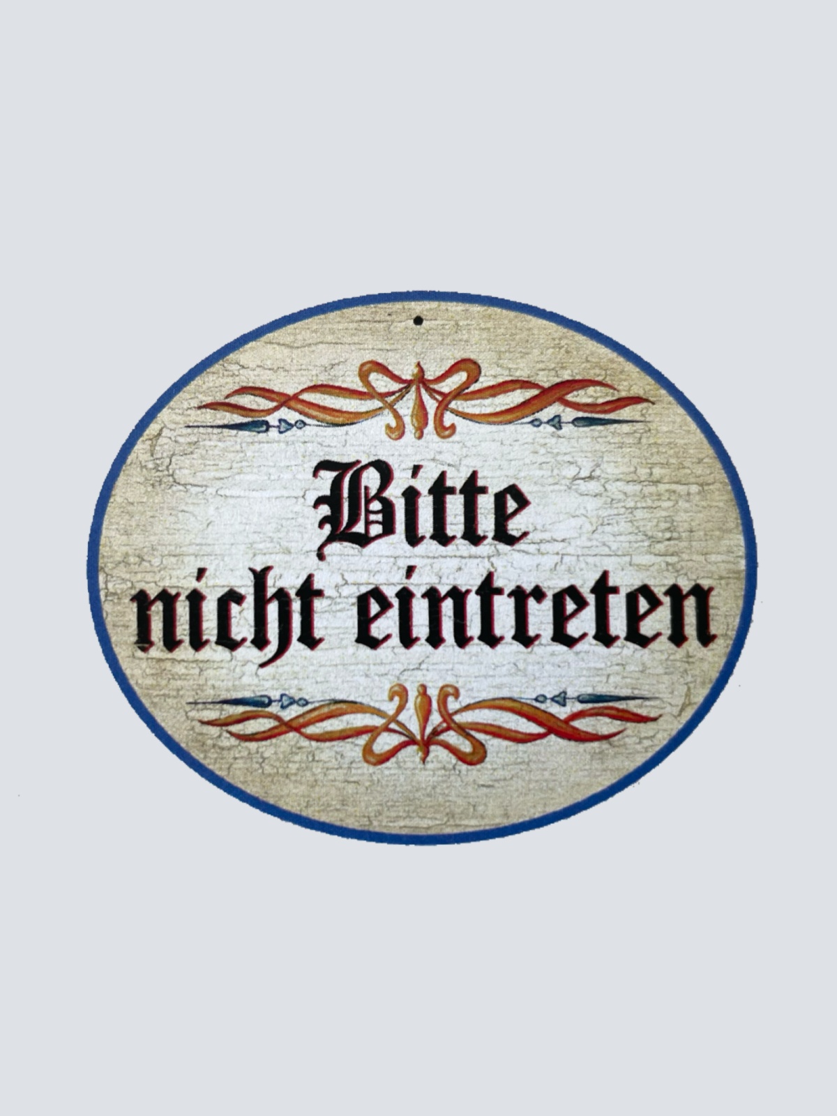 KuK Nostalgie Holzschild “Bitte nicht eintreten“ Ornament Eintritt Verboten