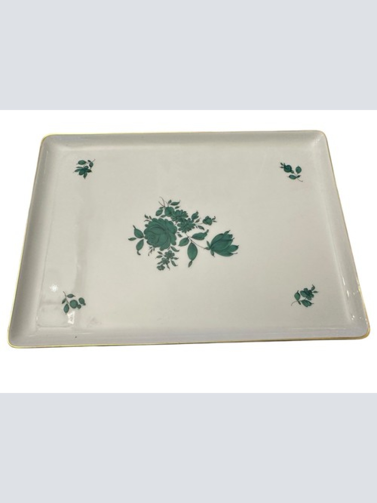 Augarten Wien Maria Theresia Platte Tablett Vienna Porcelain Austria 22.5x16.5