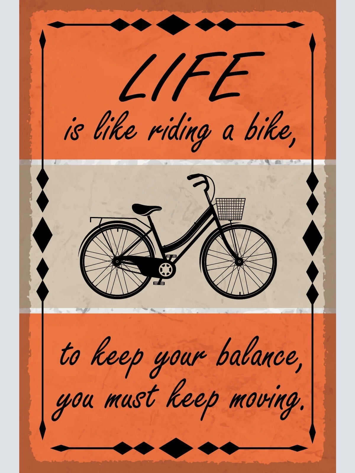 Schild Life Riding Bike Leben Fahrrad fahren 12x18 / 20x30 / 30x40 Blech od.Holz