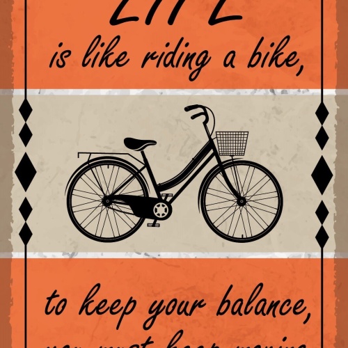 Schild Life Riding Bike Leben Fahrrad fahren 12x18 / 20x30 / 30x40 Blech od.Holz